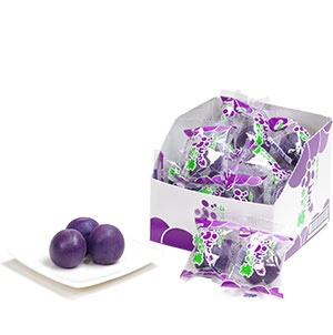 ぶどう味　カリカリ梅 (1粒×20入) 個包装  12箱入り（1ケース）